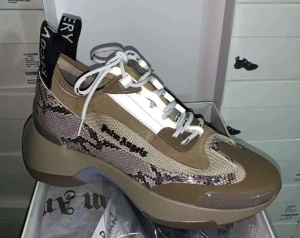 

2019 new designer shoes palmangels men's brand-name shoes oversized men's shoes lightweight rubber sole 3d casual 38-46 mq04, Black