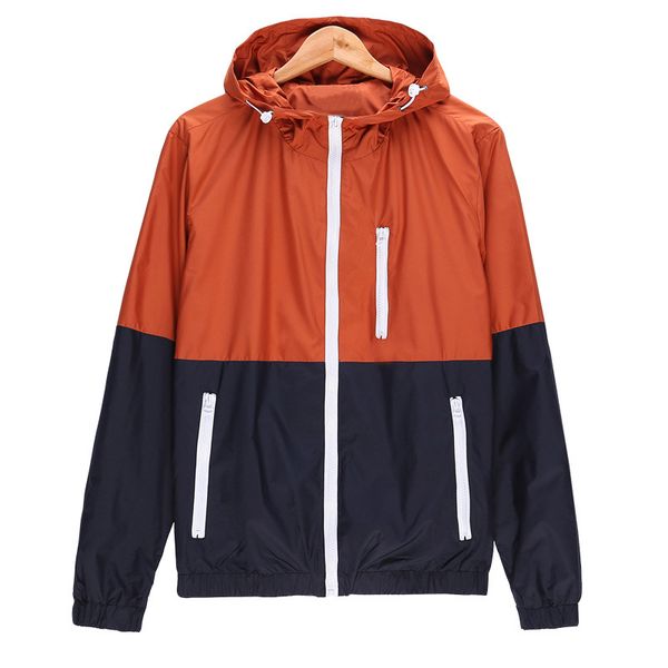 

autumn stylish fashion jacket coats, men causal hooded jacket,men thin windbreaker zipper hoodies outwear 3xl, Black