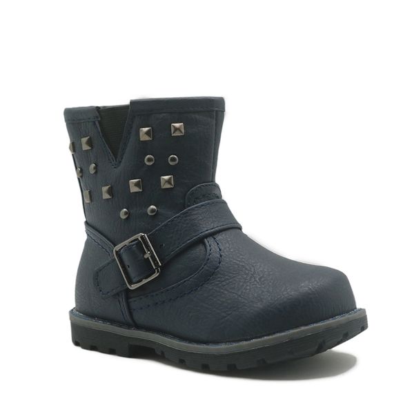 

girls autumn boots pu leather children' shoes new flat ankle boots for girls zip toddler kids autumn martin boots, Black;grey