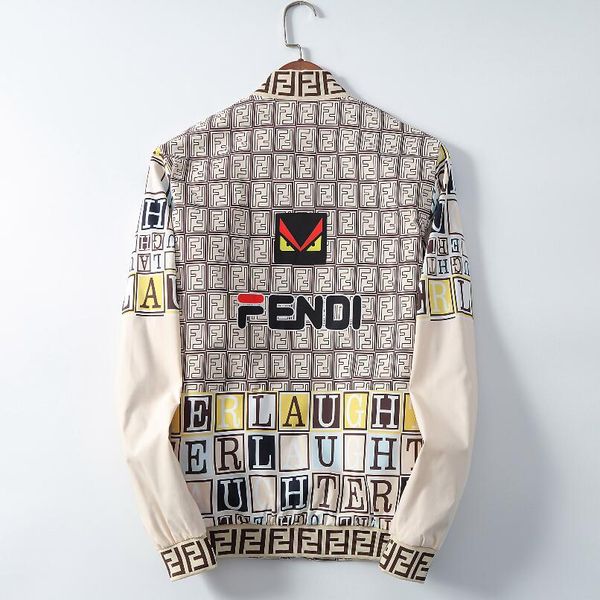 

2020 new men's r fendi jacket little monster eyes letter pattern fashion classic luxury jacket spring and autumn windbreaker, Black;brown