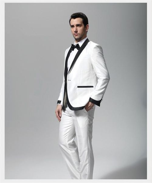

handsome groomsmen peak lapel groom tuxedos mens wedding dress man jacket blazer prom dinner 2 piece suit(jacket+pants+tie) 589, Black;gray