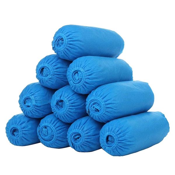 

100pcs disposable thickened non-woven shoes cover overshoes , blue, White;pink