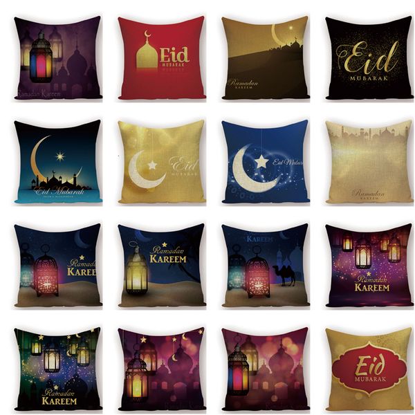 

ramadan decorations islam decor eid decoration pillowcase 45*45cm linen ramadan mubarak ramadan kareem cushions home decoration