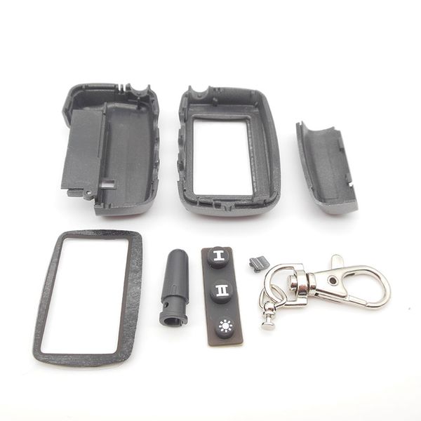 

wholesale a9 case keychain for 2 way car alarm system lcd remote control key fob chain starline a9 a6 a8 a4