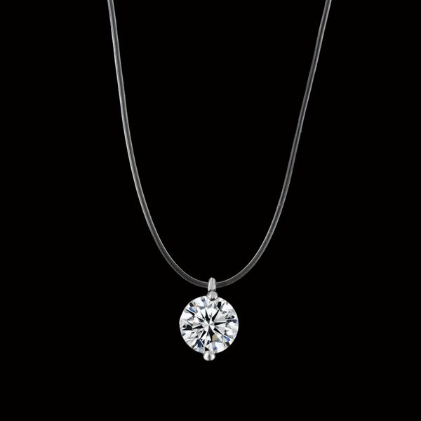 Voroco Mermaid Love 925 Sterling Silver Charm Necklace Blue Crystal Choker Chain