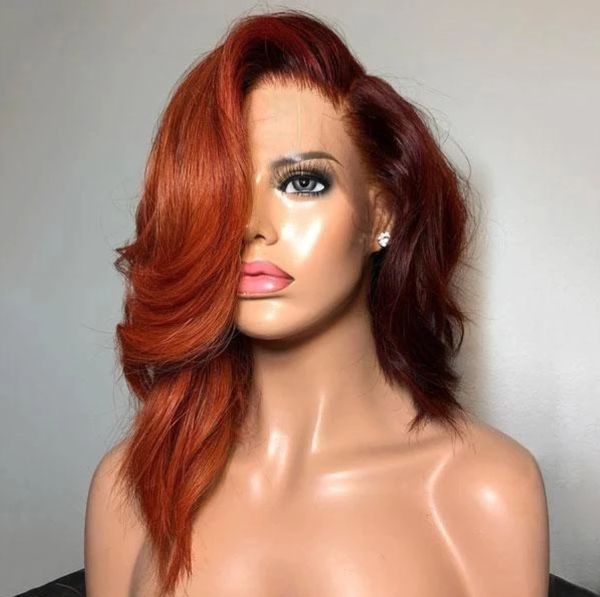 

long curly hair side party lady wig auburn hair with breathable inner net 40 cm long, Black
