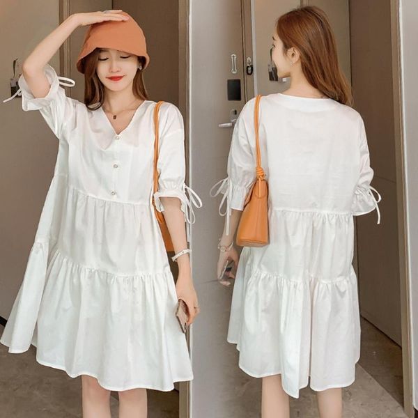 

maternity wear new summer dress white maternity dress summer korean fashion