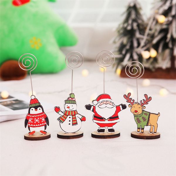 

decorative place memo card holder christmas wedding banquet table number holders message folder note p clips xmas decor jk1910