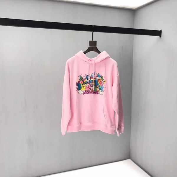 

19fw luxurious brand design vetements hooded hoodie men women fashion unicorn print casual streetwear sweatshirts outdoor sweatshirt, Gray;blue