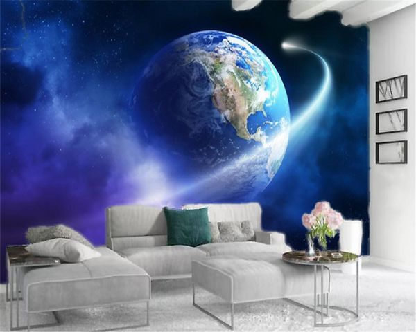 

3d главная обои красивая земля съемки в hd space гостиная спальня tv фоновая украшения стены mural обои