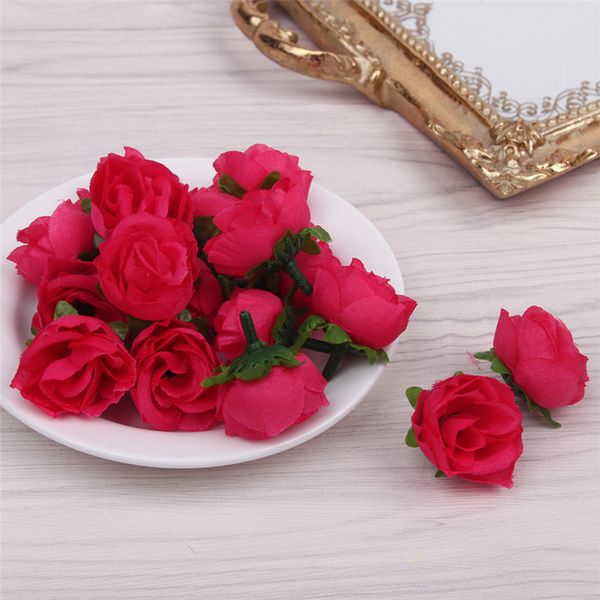 

100pcs artificial flowers colorful finger rose silk flowers for holiday party/home decor / wedding decor