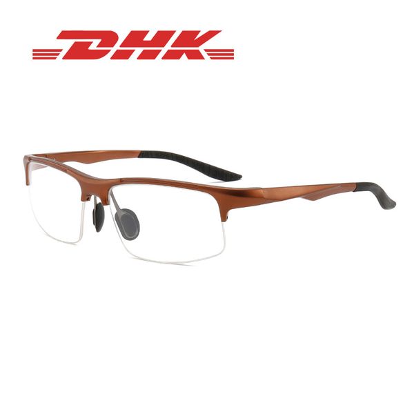 

wholesale- men's glasses sports flats available with myopia half frame optical frames monturas de gafas dhk8003, Silver