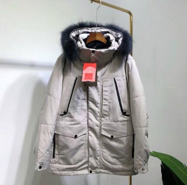 

зимние мужские дизайнер parkas тавра северно мужская толстая теплая куртка белый гусь вниз пальто роскошные мужские streetwear спортивная ку, Black