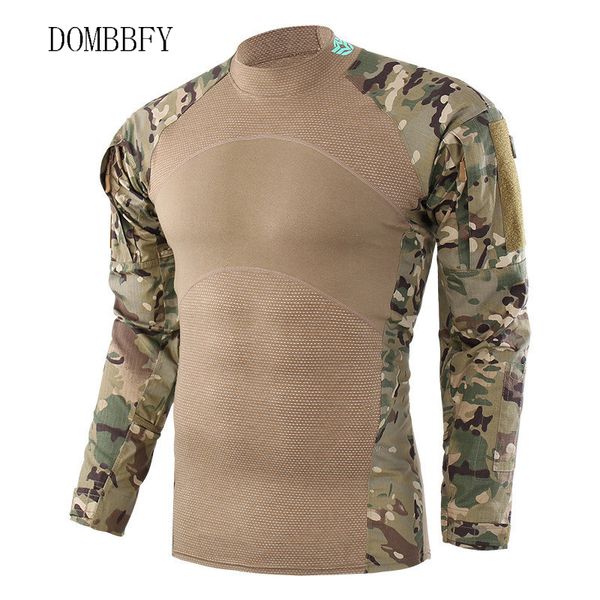 

men summer tactical t-shirt army combat long sleeve tshirt paintball hunt camouflage uniform swat t shirt, White;black
