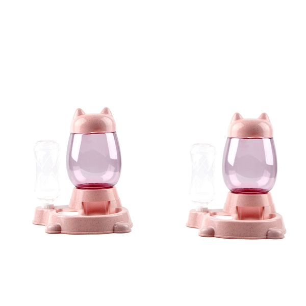 

set of 2 dog automatic dispenser pet dogs water feeder for large dogs cat