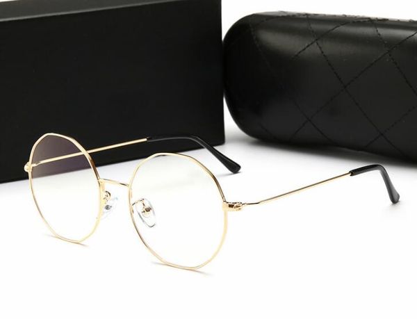 

2019 new web frame circular decorative glass frame anti-blue fashion female celebrity retro flat lens light glasses 0224 wkdff, White;black