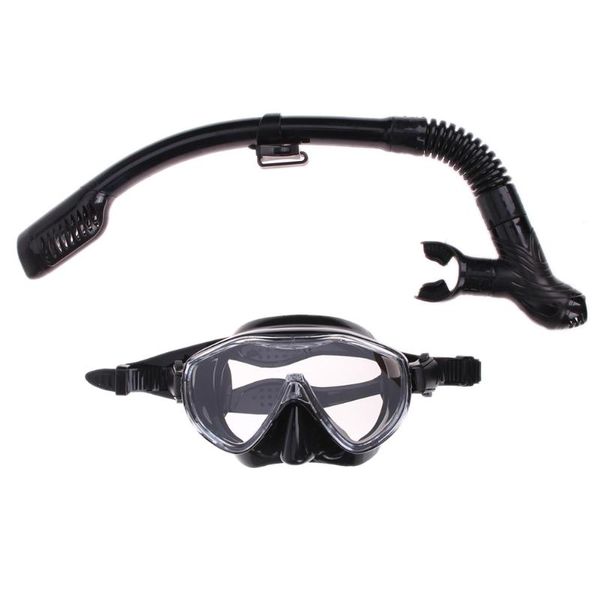 

silicone diving mask anti-fog goggles glasses + snorkel breathing tube set swimming fishing pool equipment