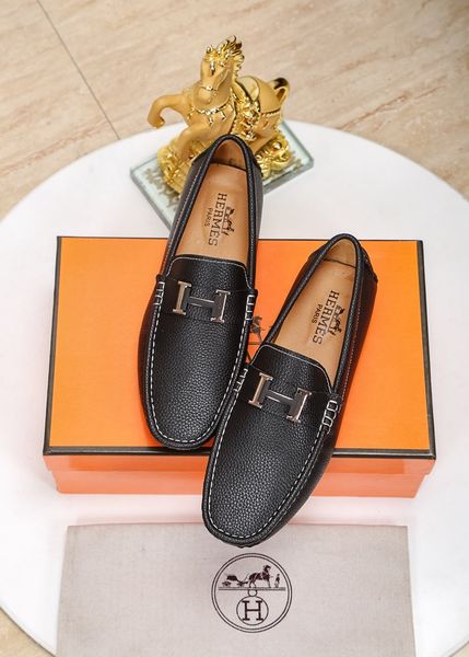 

high-end luxury triple fashiondesigner men's brand dress party casual leather shoes business office shoes wedding men's shoes yhn, Black