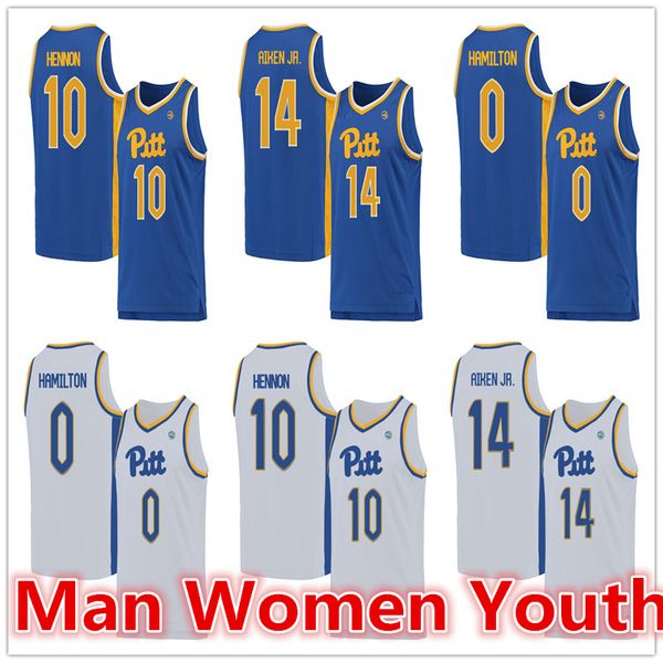 

customize ncaa pittsburgh panthers basketball jerseys curtis aiken jr.14 don hennon 10 eric hamilton 0 jersey any name number size s-5xl, Black