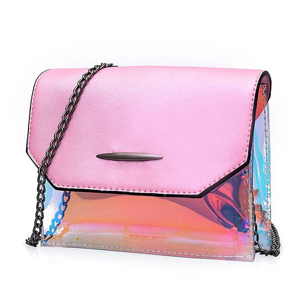 

мода прозрачный пластик цепь малый квадрат сумка урожай pu кожи плеча сумка женщины