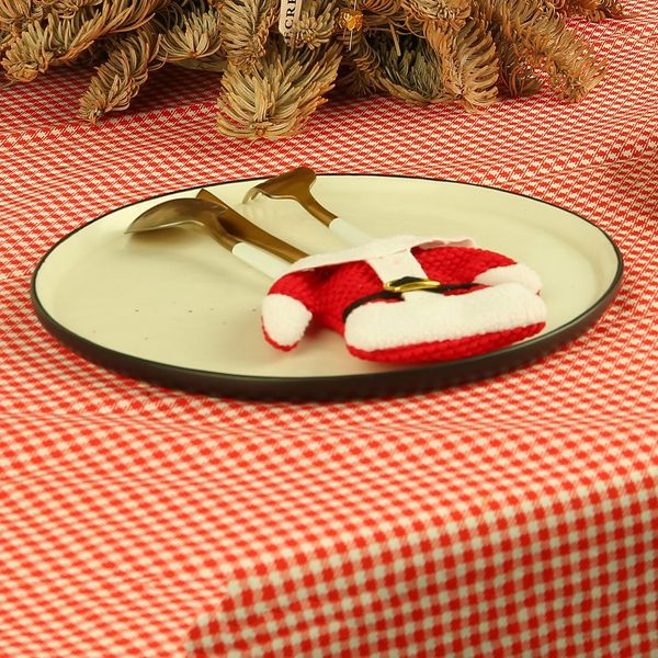 

tableware dinnerware sets christmas gift caps cutlery holder fork knife pocket christmas decoration festival