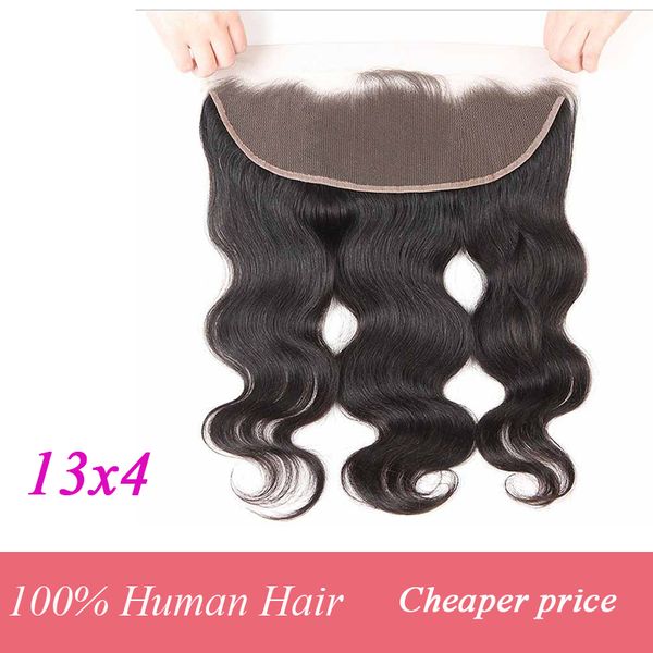 

малазийский девы человеческих волос 13x4 кружева фронтальная закрытие уха до уха бразильской объемной волны индийский перуанский деве челове, Black;brown