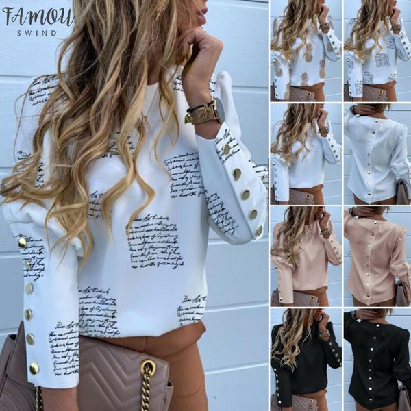 

women long sleeve slim blouse autumn spring print long sleeve suit regular coat work winter elegant formal business outwear blouse, White