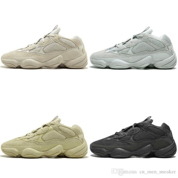 

new kanye west 500 desert rat blush 500s salt super moon yellow pink mens running shoes for men women sports sneakers designer, White;red