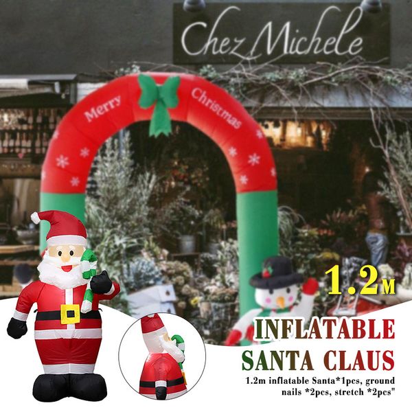 

120cm 2019 christmas inflatable statue supper market inflatables santa claus cute toy new year