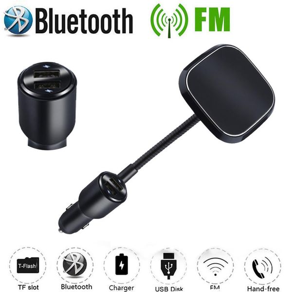 

bluetooth car usb charger fm transmitter wireless radio adapter mp3 player 3.4a automobile music audio receiver hands-free