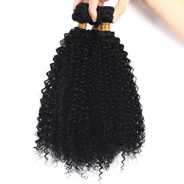 

4b 4c bulk human hair for braiding peruvian afro kinky curly bulk hair extensions no attachment fdshine, Black