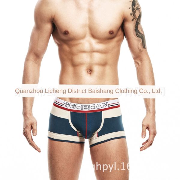 

7us0k seobean xibin low waist color matching boxer fashionable seobean xibin men's low waist color matching boxer underwear fashionable, Black;white