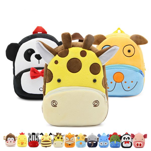 

3d cartoon plush new backpacks kindergarten schoolbag animal kids children school bags girls boys backpack
