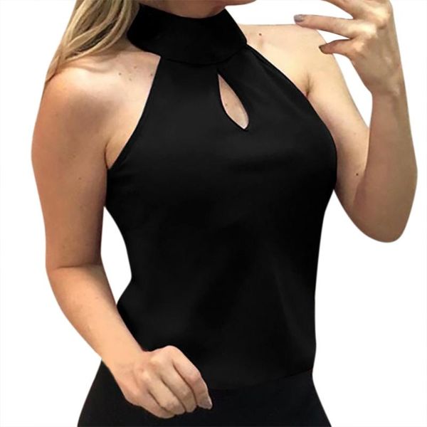 

halter summer sleeveless tank women clothes fashion beach underwear women hollow out tank vest ropa mujer, White