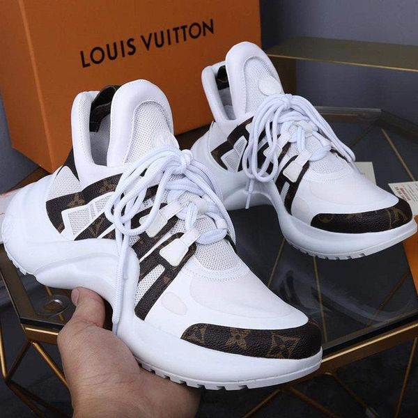 

mens desinger shoes 18ss rare archlight sneakers black white lace up paris show fashion archlight trainers leather ugly dad monogram sneaker