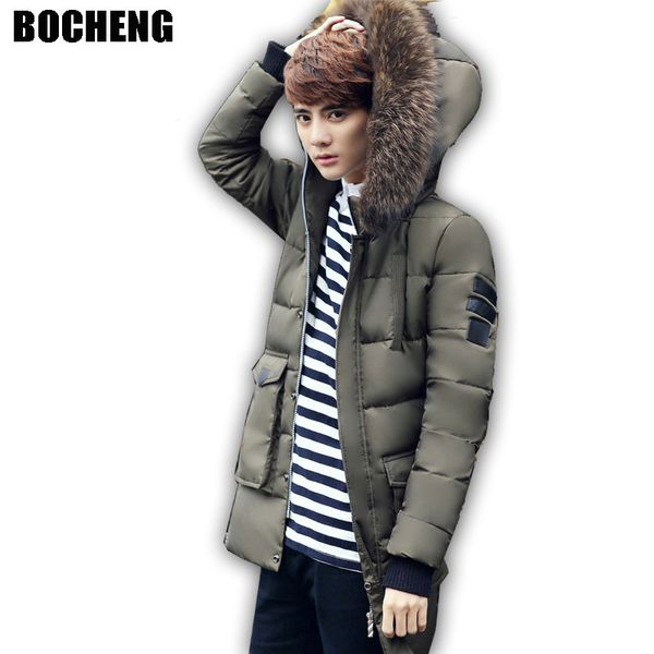 

new brand winbreaker long down jacket men winter outwear down jacket hooded coat 2016 duck coat for men m-3xl 3colors, Black
