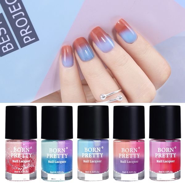 

born pretty 9ml peel off thermal nail polish sunlight temperature sensitive color changing lacquer varnish nail polish