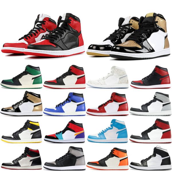 

men basketball shoes 1 high og 1s banned obsidian unc game royal athletics sneaker 3 mens sport trainer size 7-12