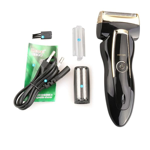 

km-858 rechargeable electric razor men foil shaver beard trimmer shaving machine