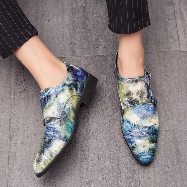 

2019 new luxury men dress shoes business office dress shoes casual brand big size 48 elegant rubber outsole, Black