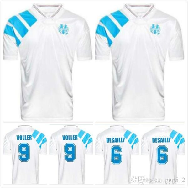 

1993 олимпик марсель ретро память футболка дешам папин боли феллер марсель десайи футбол джерси футбол джерси, Black;yellow