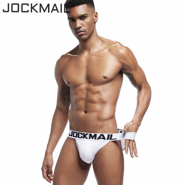 

jockmail mesh men underwear ice silk men briefs breathable slip bikini gay male panties underpants thongs g strings, Black;white