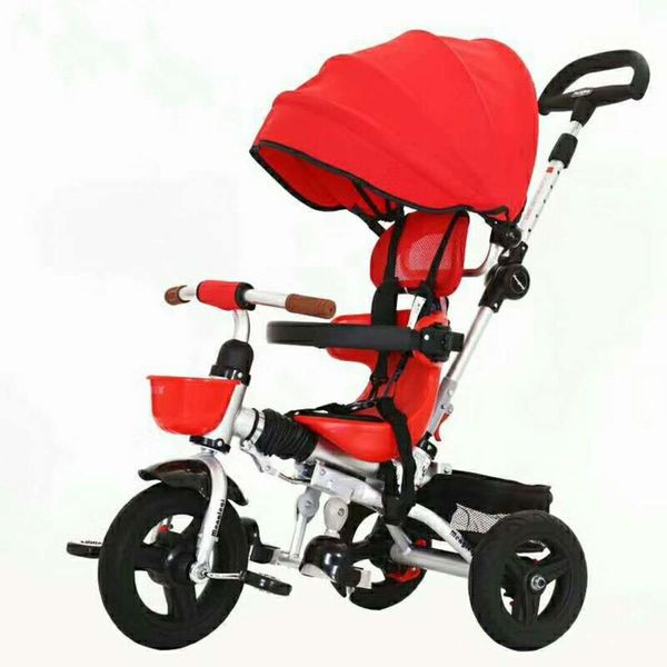 

swivel seat tricycle stroller steel baby toddler child rotating seat tricycle bike buggy bicycle with umbrella removable wash