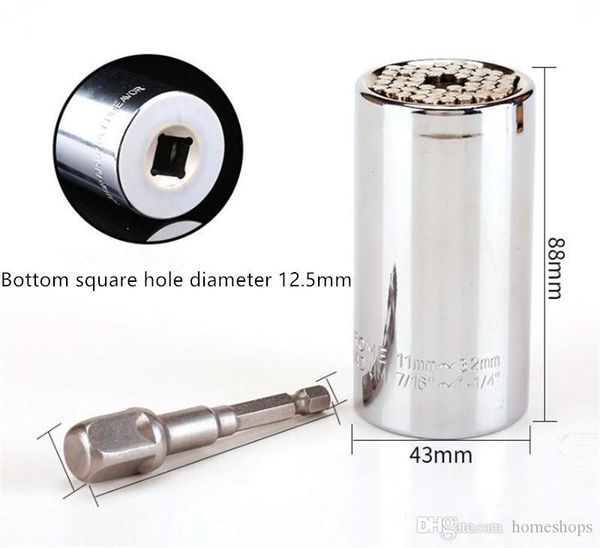 

11-32mm universal torque wrench head set socket sleeve power drill ratchet bushing spanner key magic gator grip multi hand tools