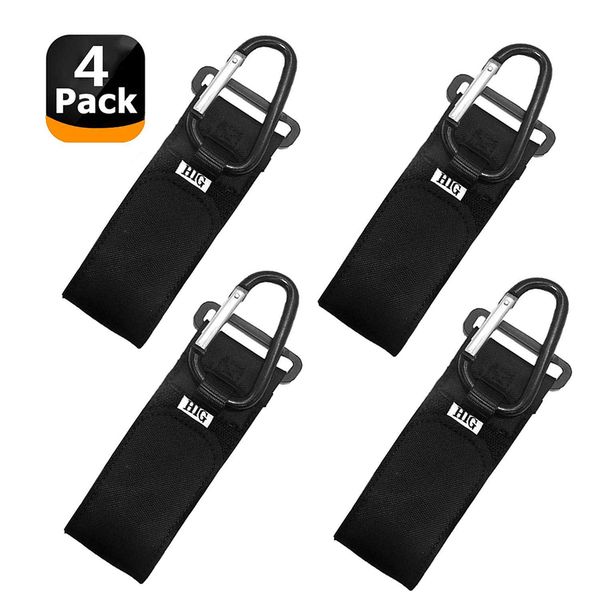 

cysincos 4pcs/pack infant pushchair hook baby stroller hook metal accessories multifunction big solid metal black kid buggy hook