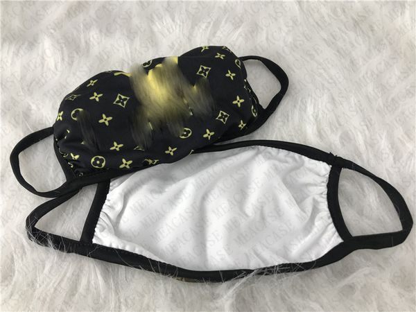 

washable fashion face mask women men double layers silk fabric masks letters print fashion facemask breathable half face cover sale d73103, Blue
