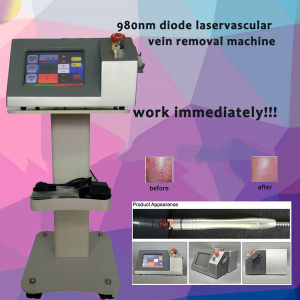 

2020 980nm liposuction laser /980nm diode laser vascular spider vein removal pigment removal feature spider vein removal, Black