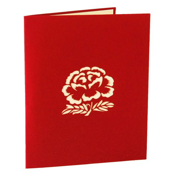 

3d up greeting cards peony birthday valentine mother day christmas d08d