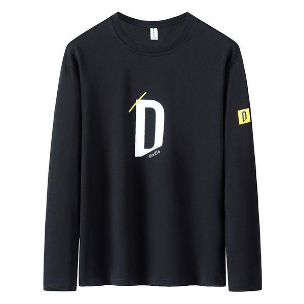 

дизайнерская мужская футболка с длинным рукавом хлопок свитер футболка футболка прилив бренд одежды, White;black