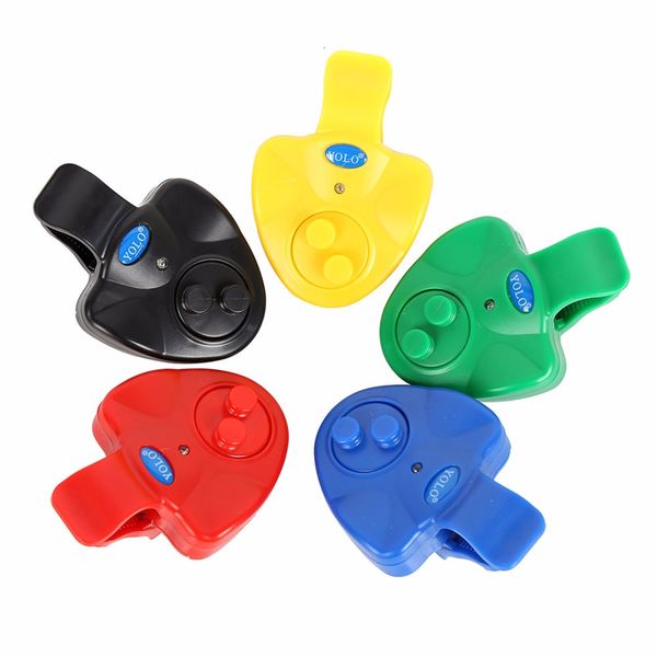 

black universal fishing alarm electronic alarm box sound alert led light clip on fishing rod 2016